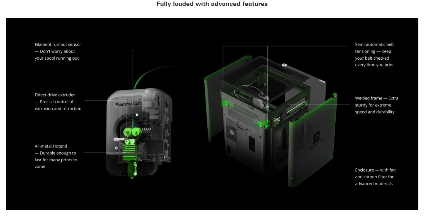 Bambu Lab P1S 3D Printer, product highlight 4